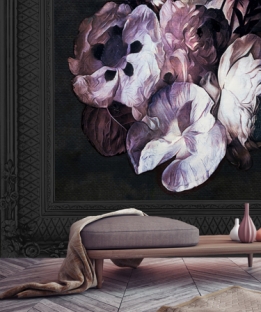 Wallpaper Fleur Lila-Framed